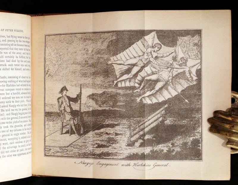 1884 Rare Book Set - The Life & Adventures of Peter Wilkins, Utopian Science Fiction Masterpiece.