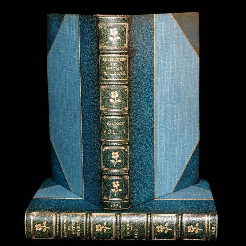 1884 Rare Book Set - The Life & Adventures of Peter Wilkins, Utopian Science Fiction Masterpiece.
