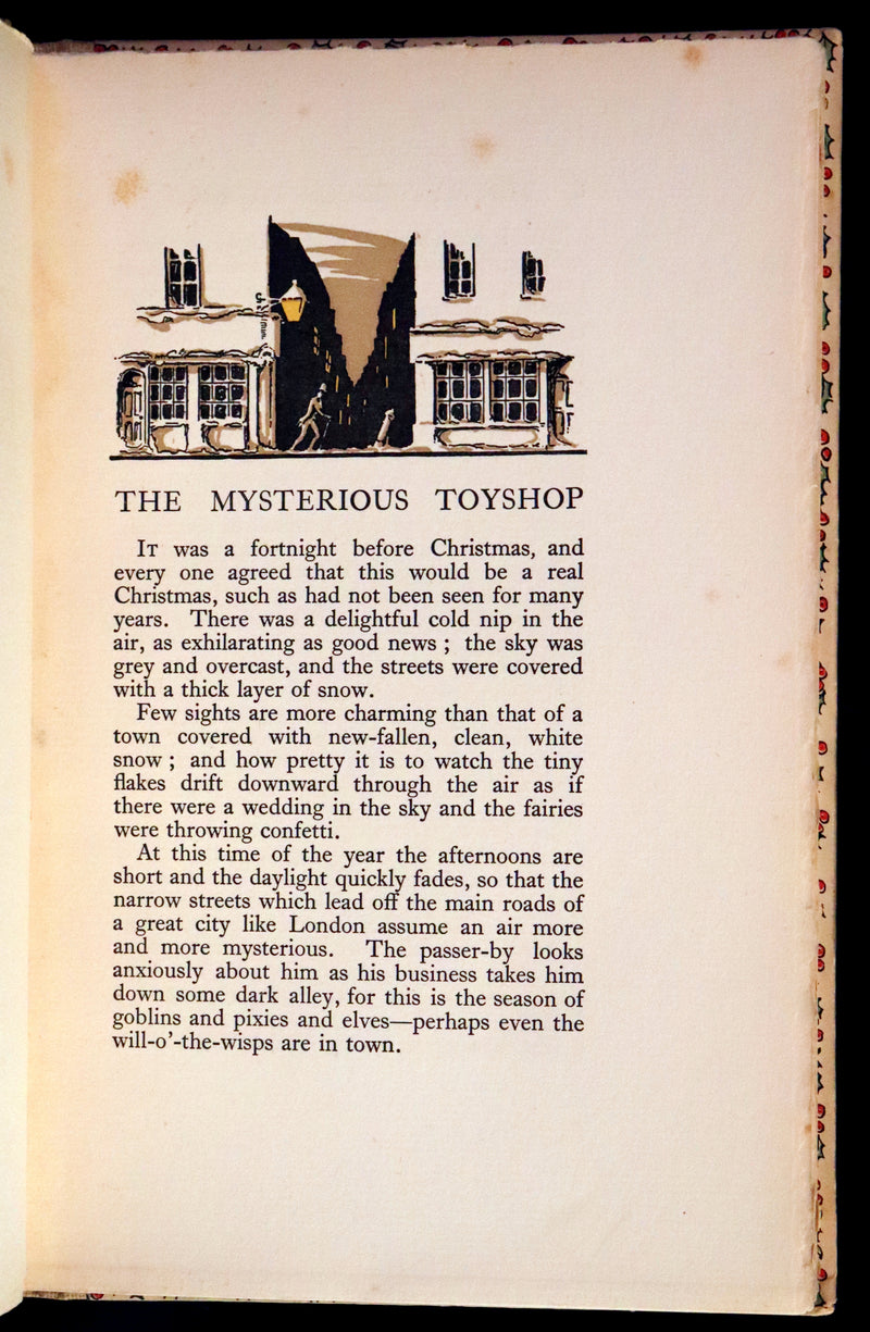 1924 Rare First Edition - The Mysterious Toyshop. A Fairy Tale by Cyril W. Beaumont, illustrated by Wyndham.