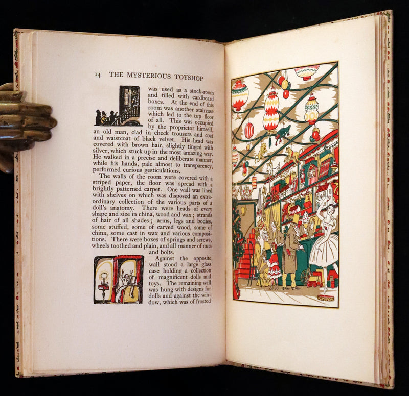 1924 Rare First Edition - The Mysterious Toyshop. A Fairy Tale by Cyril W. Beaumont, illustrated by Wyndham.