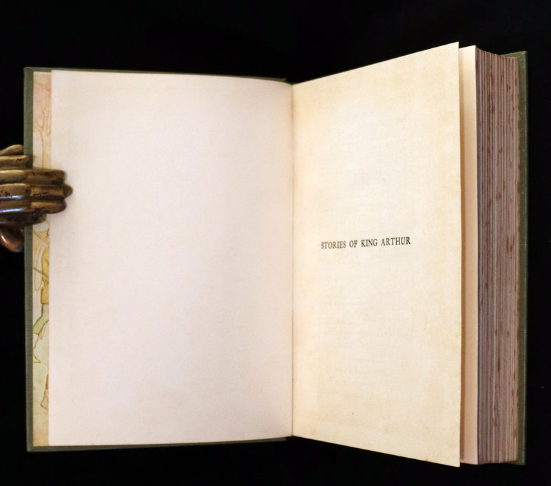 1925 Rare Book - Stories of King Arthur with 48 Colour Plates By Harry G. Theaker.