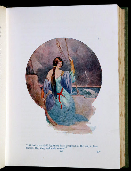 1925 Rare Book - Stories of King Arthur with 48 Colour Plates By Harry G. Theaker.