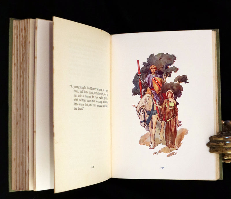 1925 Rare Book - Stories of King Arthur with 48 Colour Plates By Harry G. Theaker.