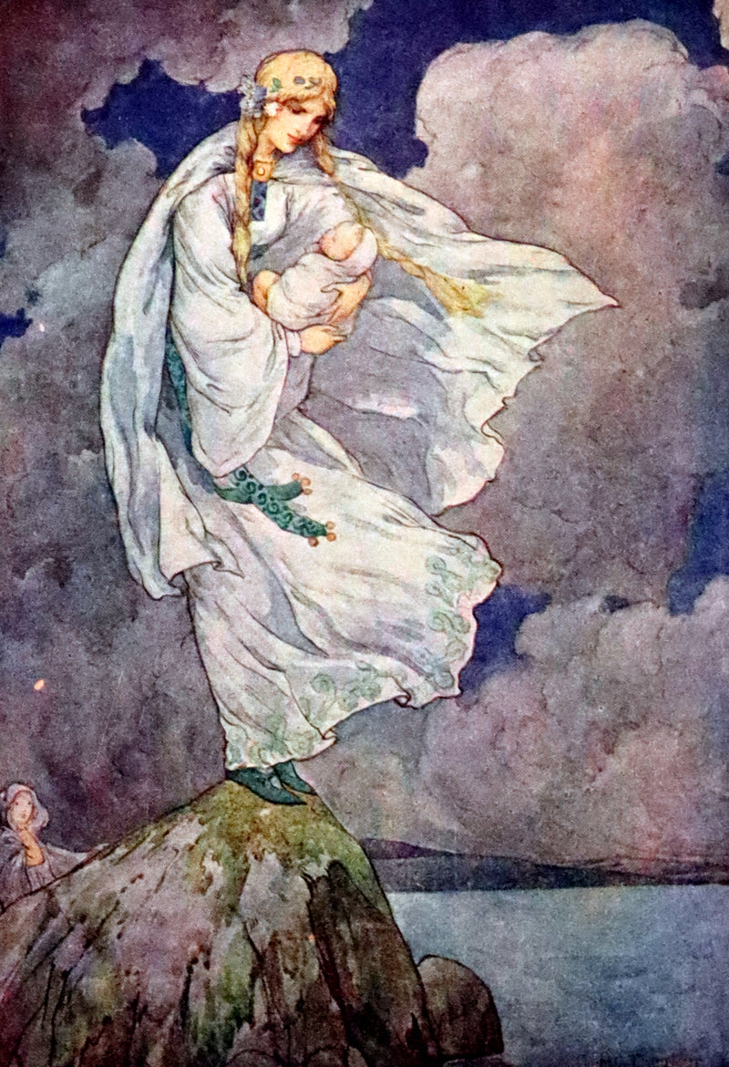 1925 Rare Book - Stories of King Arthur with 48 Colour Plates By Harry G. Theaker.