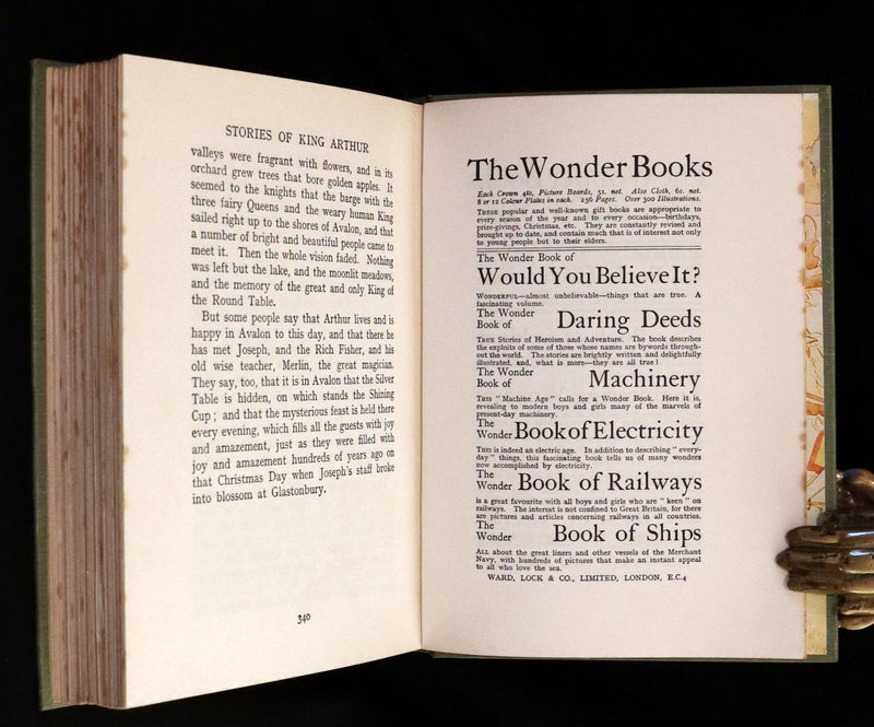 1925 Rare Book - Stories of King Arthur with 48 Colour Plates By Harry G. Theaker.