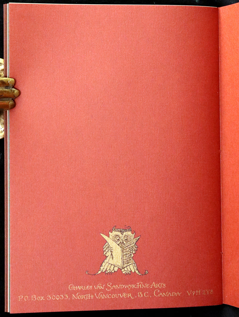 2012 Scarce Signed First Edition - Full Moon Eyes; An Ode to the Wisdom and Forbearance of Owls by Charles Van Sandwyk.