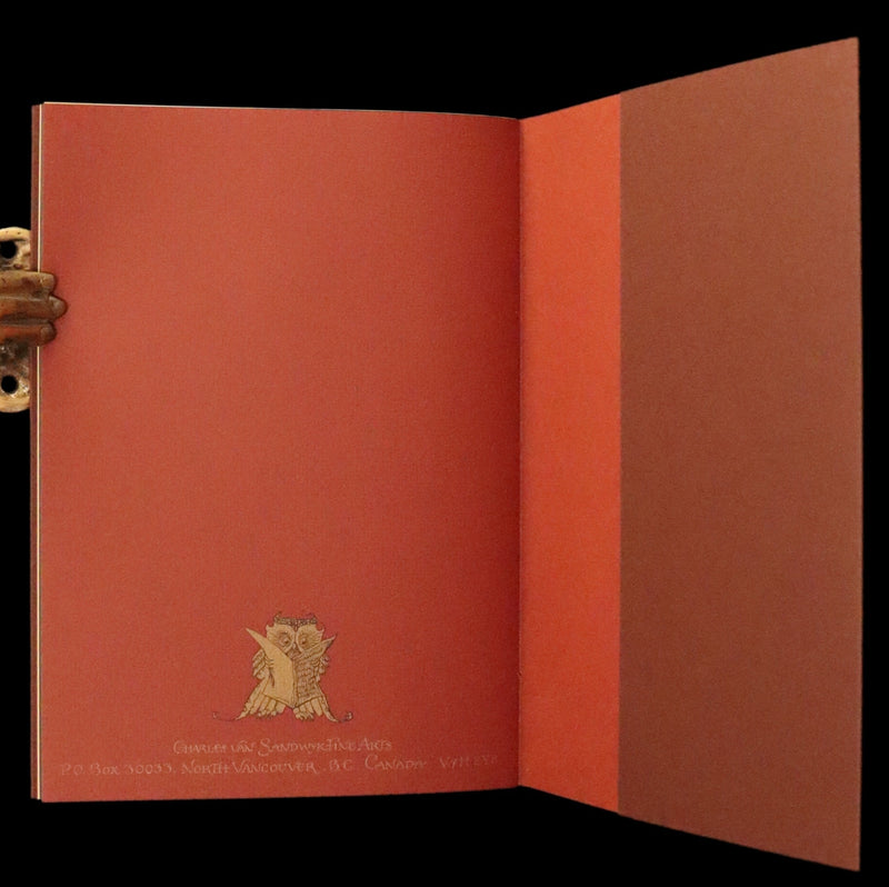 2012 Scarce Signed First Edition - Full Moon Eyes; An Ode to the Wisdom and Forbearance of Owls by Charles Van Sandwyk.