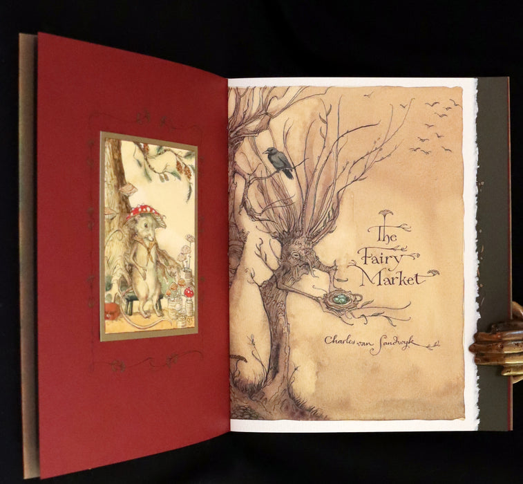 2009 Scarce First Edition - The Fairy Market by Charles van Sandwyk dedicated to Arthur Rackham.