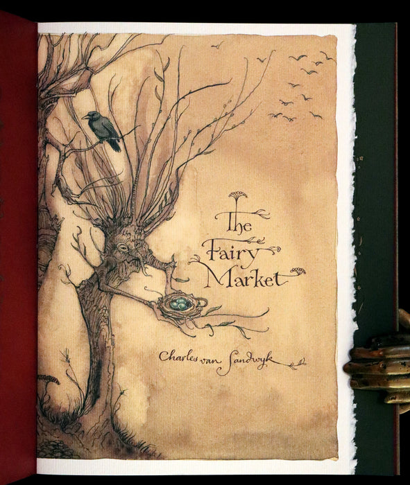 2009 Scarce First Edition - The Fairy Market by Charles van Sandwyk dedicated to Arthur Rackham.