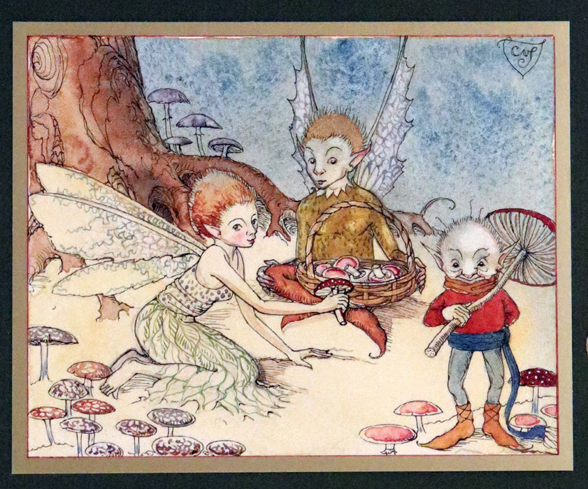 2009 Scarce First Edition - The Fairy Market by Charles van Sandwyk dedicated to Arthur Rackham.