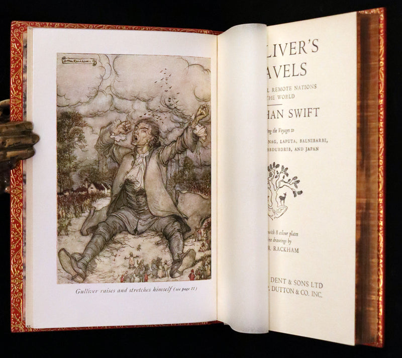1952 Rare Book bound by Bayntun - Gulliver's Travels Into Several Remote Nations of the World. Illustrated by Arthur Rackham.