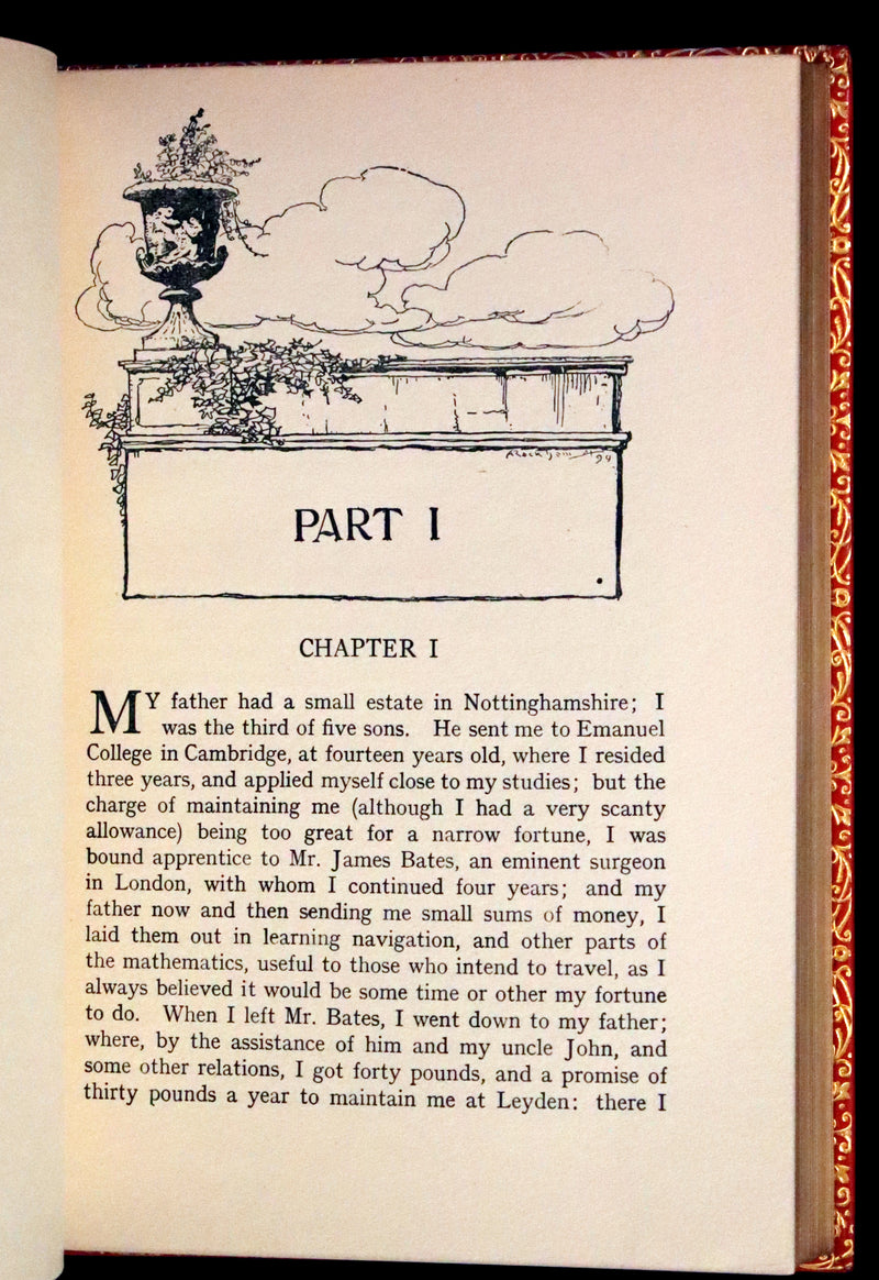 1952 Rare Book bound by Bayntun - Gulliver's Travels Into Several Remote Nations of the World. Illustrated by Arthur Rackham.