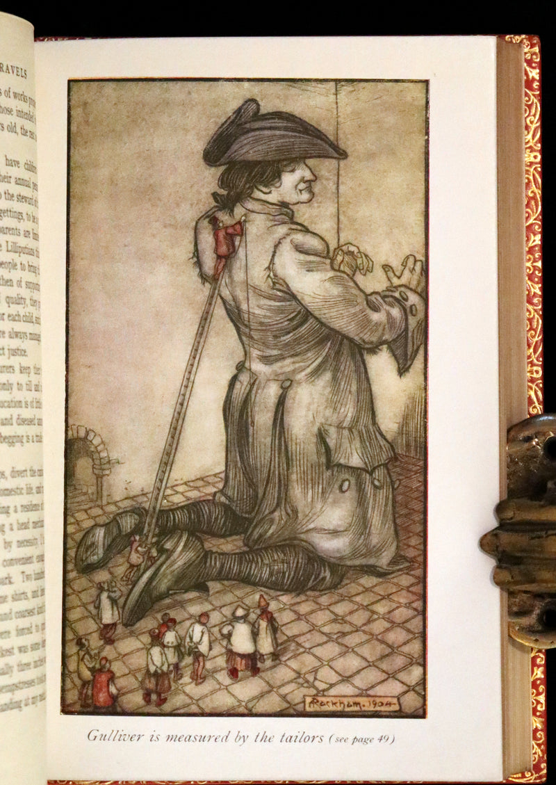 1952 Rare Book bound by Bayntun - Gulliver's Travels Into Several Remote Nations of the World. Illustrated by Arthur Rackham.