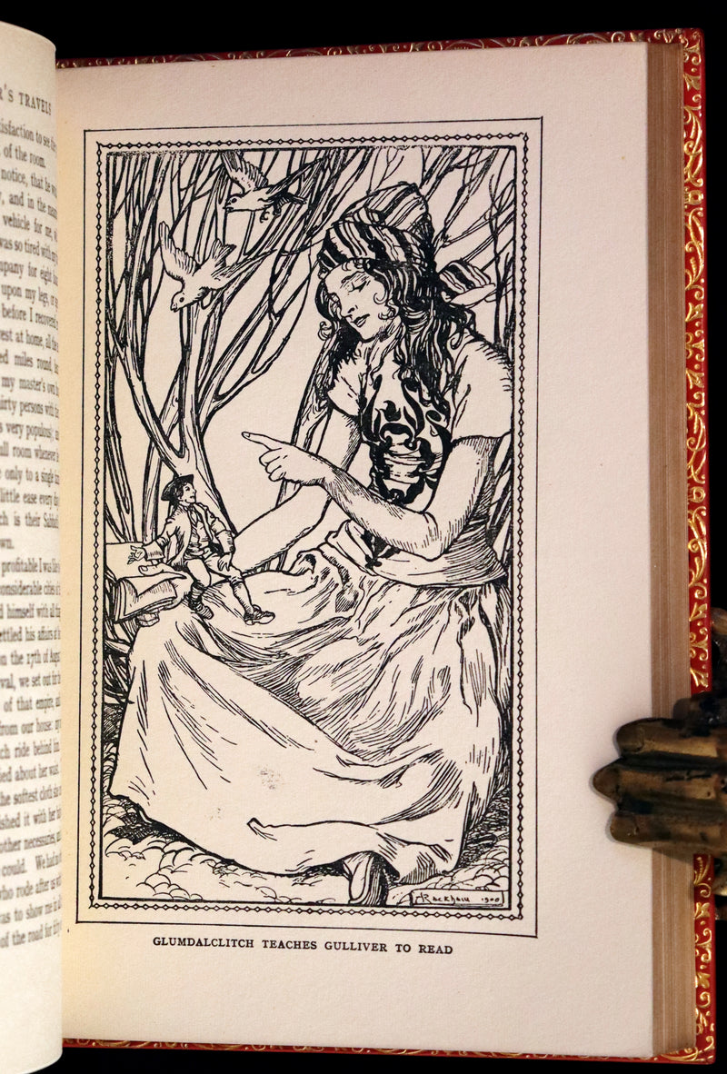 1952 Rare Book bound by Bayntun - Gulliver's Travels Into Several Remote Nations of the World. Illustrated by Arthur Rackham.