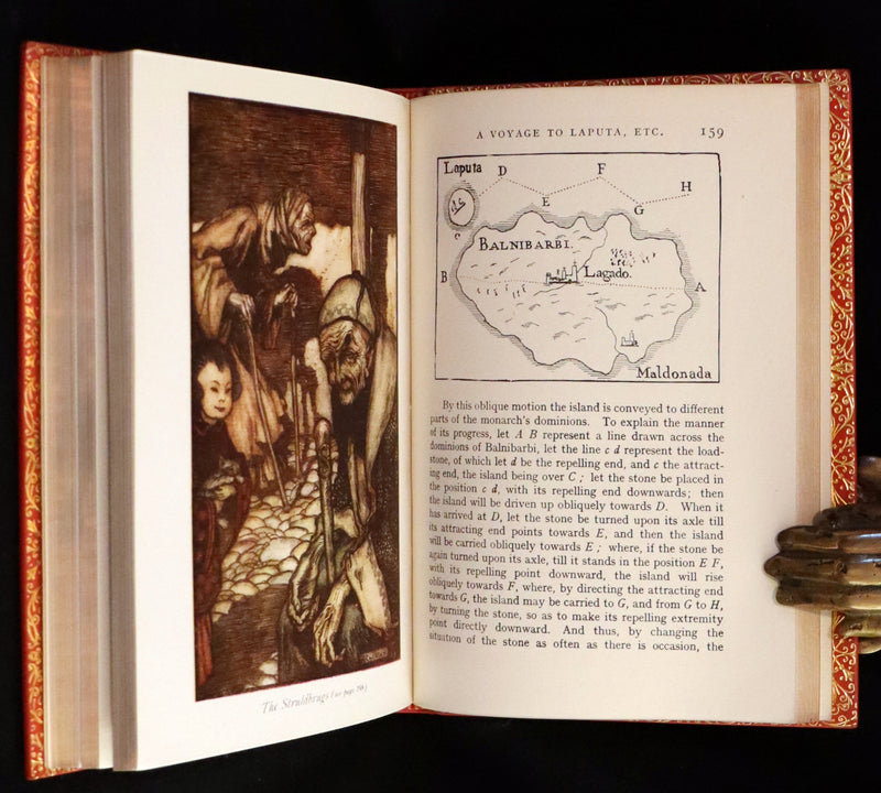 1952 Rare Book bound by Bayntun - Gulliver's Travels Into Several Remote Nations of the World. Illustrated by Arthur Rackham.