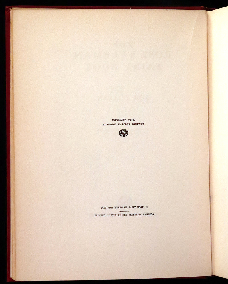 1923 Rare First Edition - The Rose Fyleman Fairy Book Illustrated by Hilda T. Miller.