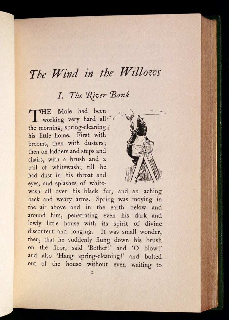 1933 First US Edition Illustrated by Shepard & bound by Bayntun - THE WIND IN THE WILLOWS.
