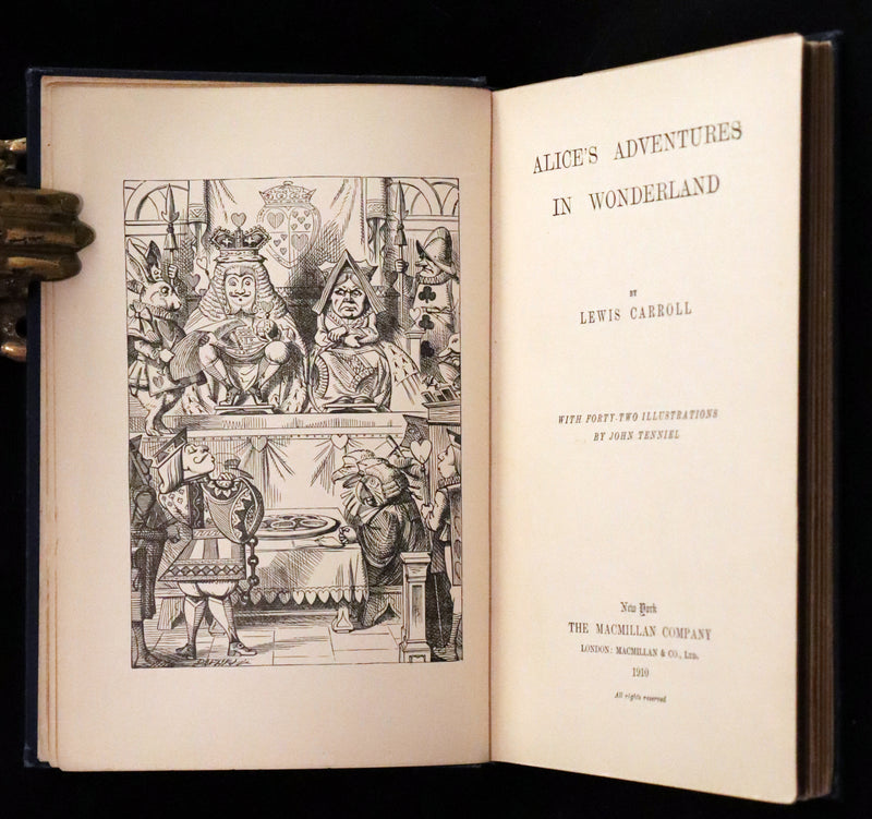 1910 Rare Edition in Blue - ALICE'S ADVENTURES IN WONDERLAND by Lewis Carroll.