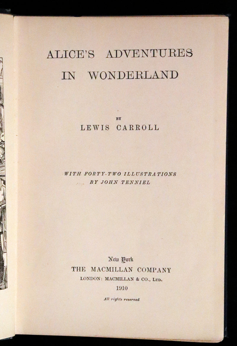 1910 Rare Edition in Blue - ALICE'S ADVENTURES IN WONDERLAND by Lewis Carroll.
