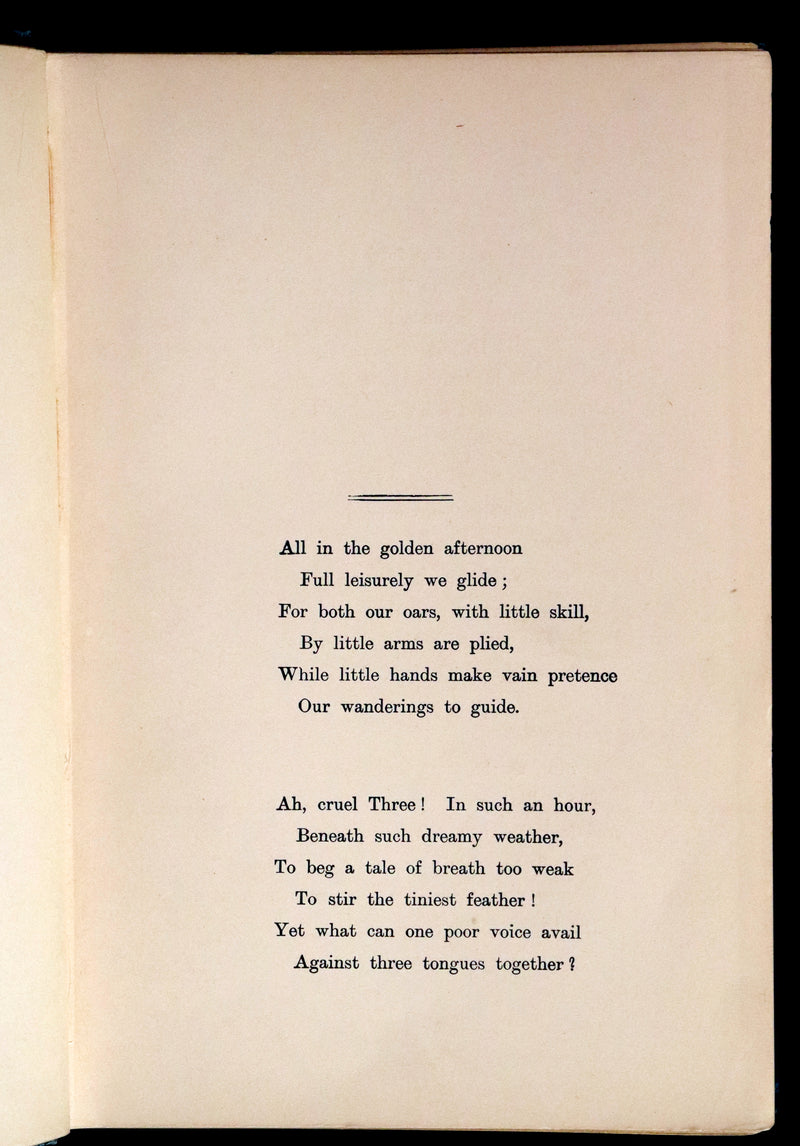 1910 Rare Edition in Blue - ALICE'S ADVENTURES IN WONDERLAND by Lewis Carroll.