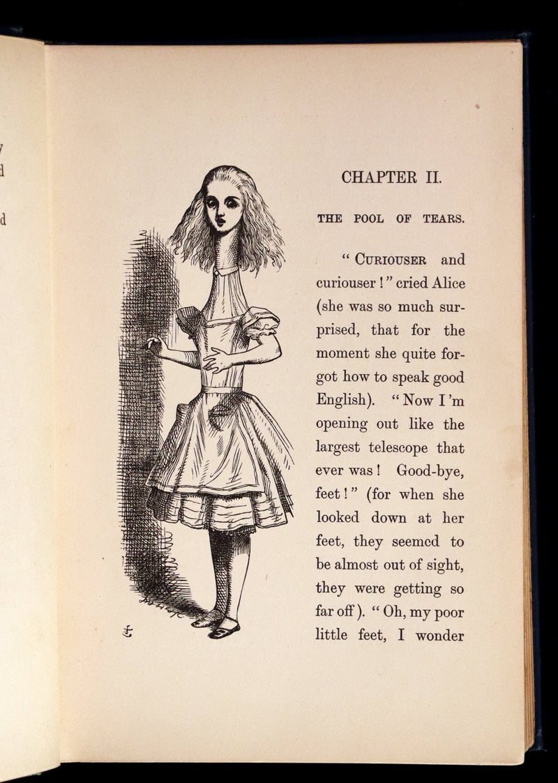 1910 Rare Edition in Blue - ALICE'S ADVENTURES IN WONDERLAND by Lewis Carroll.