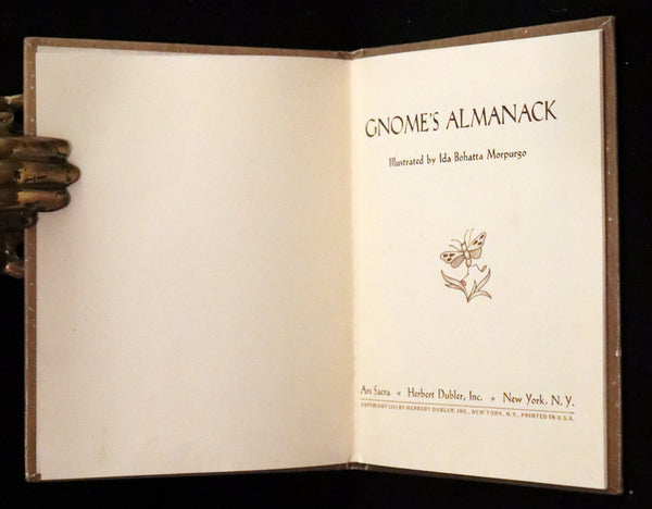 1942 Rare First US Edition - THE GNOME'S ALMANACK by Ida Bohatta translated by June Head.