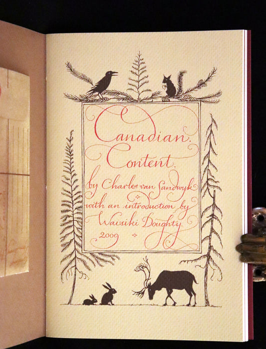 2009 Rare Signed Book - Canadian Content by Charles Van Sandwyk.