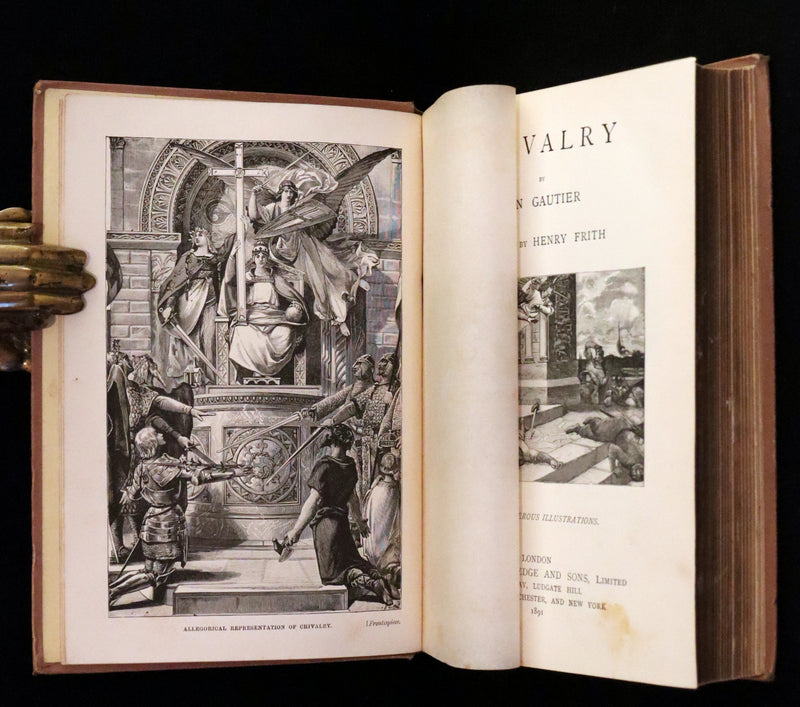 1891 Scarce First Edition - Chivalry by Leon Gautier. Illustrated.