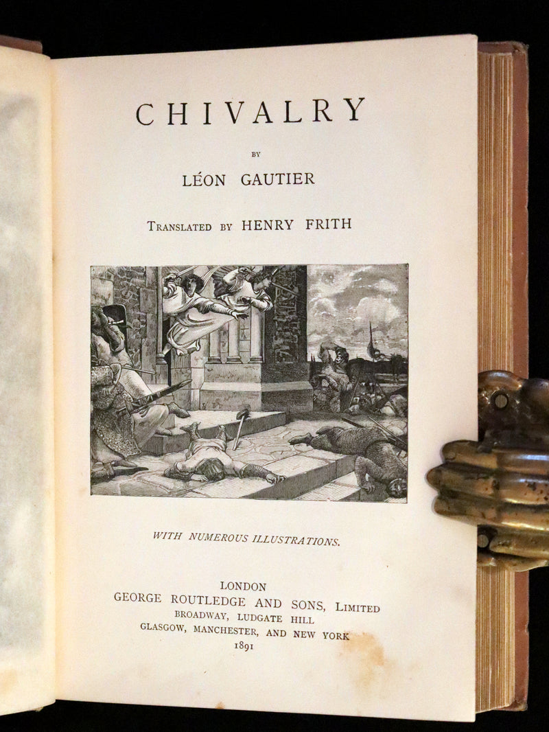 1891 Scarce First Edition - Chivalry by Leon Gautier. Illustrated.
