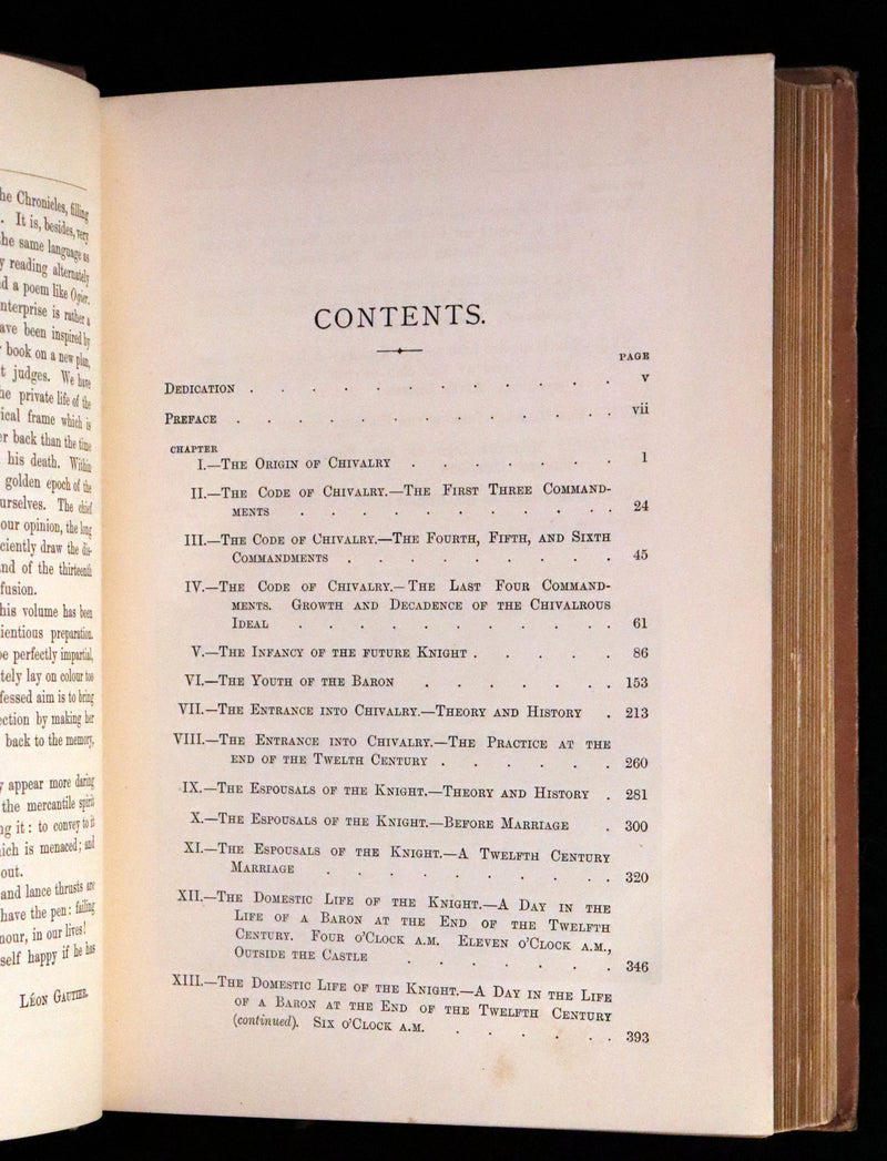 1891 Scarce First Edition - Chivalry by Leon Gautier. Illustrated.