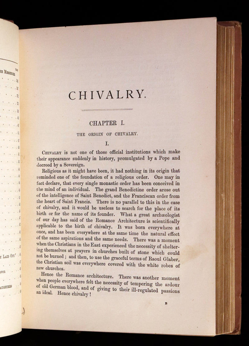 1891 Scarce First Edition - Chivalry by Leon Gautier. Illustrated.