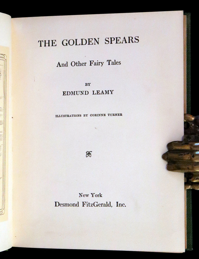 1911 Scarce First Edition - Golden Spears, Irish Fairy Tales by Edmund Leamy. Illustrated by Corinne Turner.