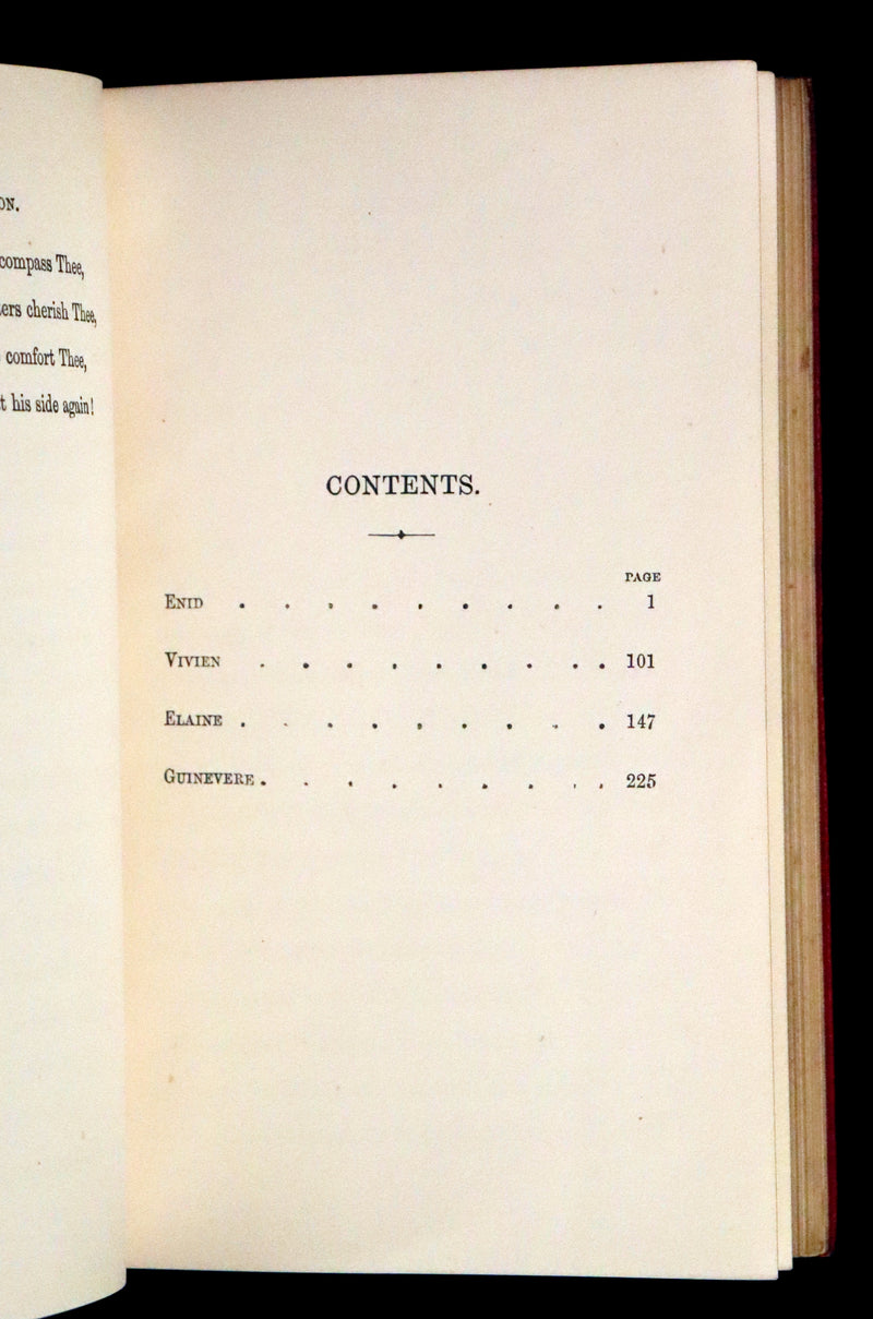 1869 Rare Book on Legend of King Arthur - IDYLLS OF THE KING by Alfred Tennyson.