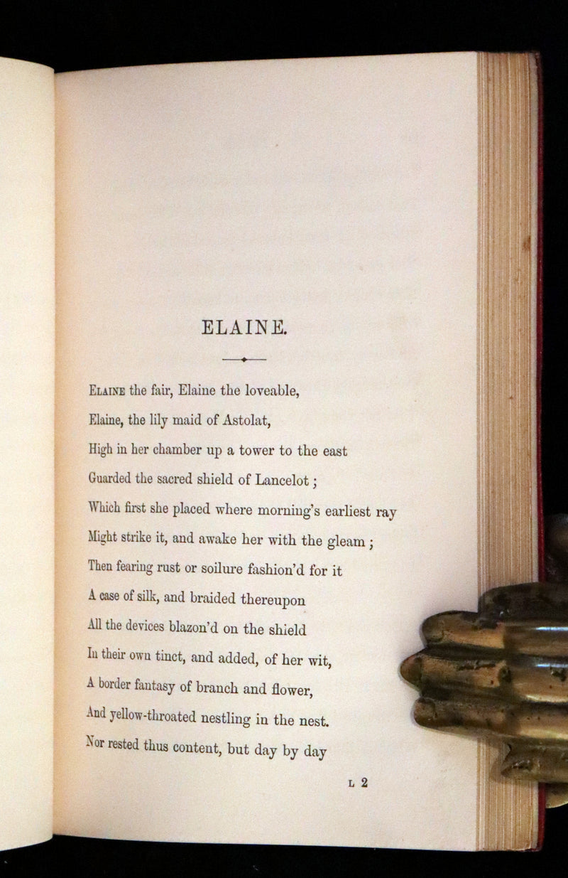 1869 Rare Book on Legend of King Arthur - IDYLLS OF THE KING by Alfred Tennyson.