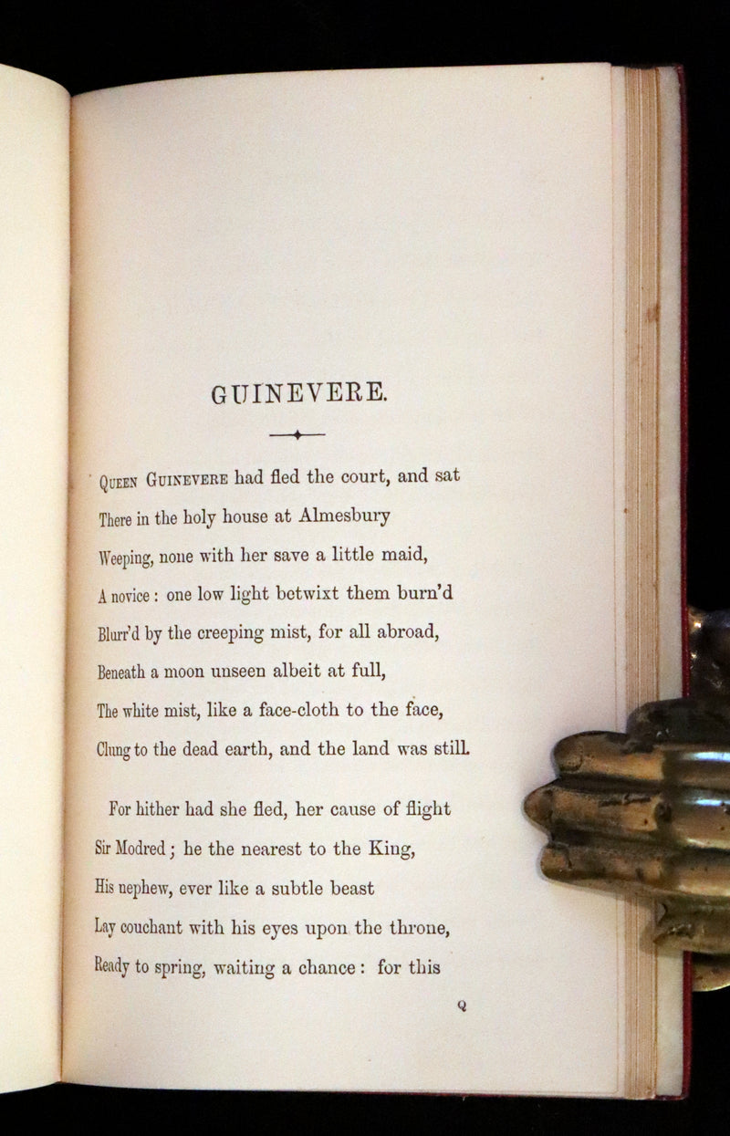 1869 Rare Book on Legend of King Arthur - IDYLLS OF THE KING by Alfred Tennyson.