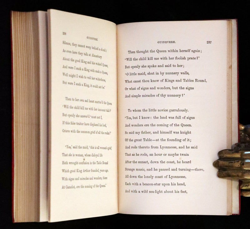 1869 Rare Book on Legend of King Arthur - IDYLLS OF THE KING by Alfred Tennyson.