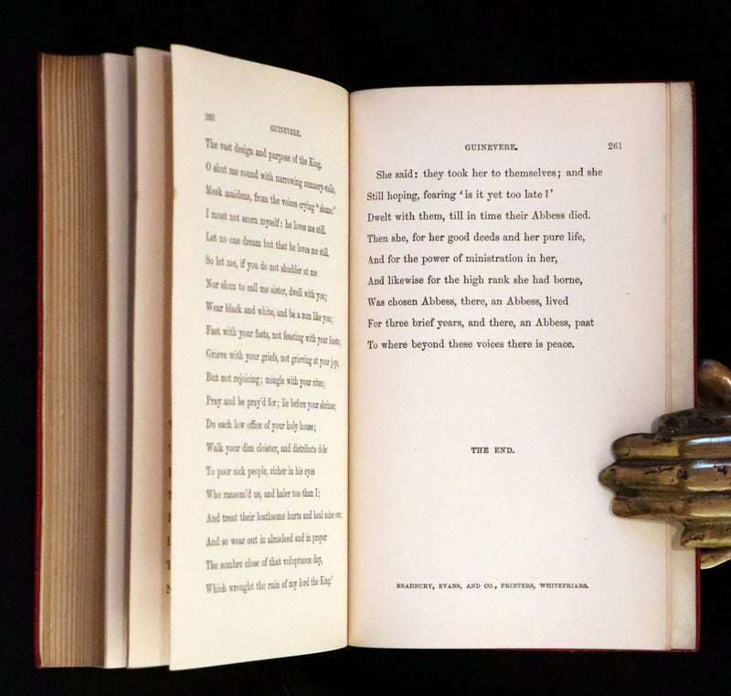 1869 Rare Book on Legend of King Arthur - IDYLLS OF THE KING by Alfred Tennyson.