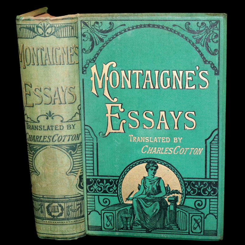 1870 Rare Victorian Book - The Essays of Michael Seigneur de Montaigne.