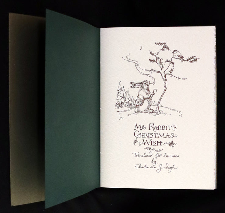 2004 Scarce First Edition - Mr. Rabbit's Christmas Wish Translated for Humans by Charles van Sandwyk.