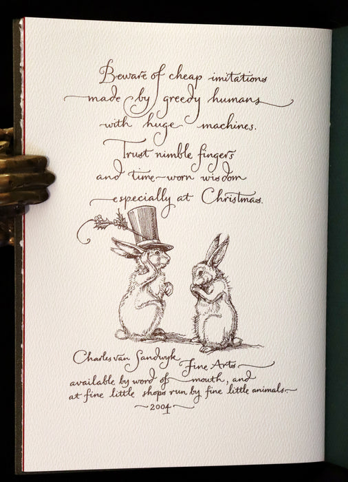 2004 Scarce First Edition - Mr. Rabbit's Christmas Wish Translated for Humans by Charles van Sandwyk.