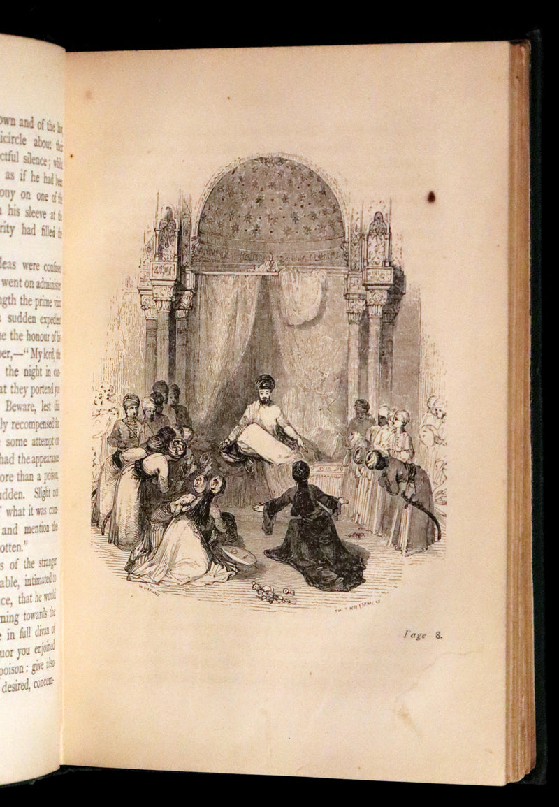 1868 Rare Gothic Book - Vathek, an Arabian Tale by William Thomas Beckford. Illustrated.