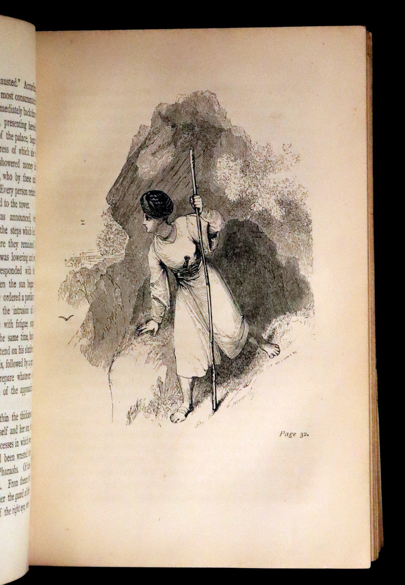 1868 Rare Gothic Book - Vathek, an Arabian Tale by William Thomas Beckford. Illustrated.