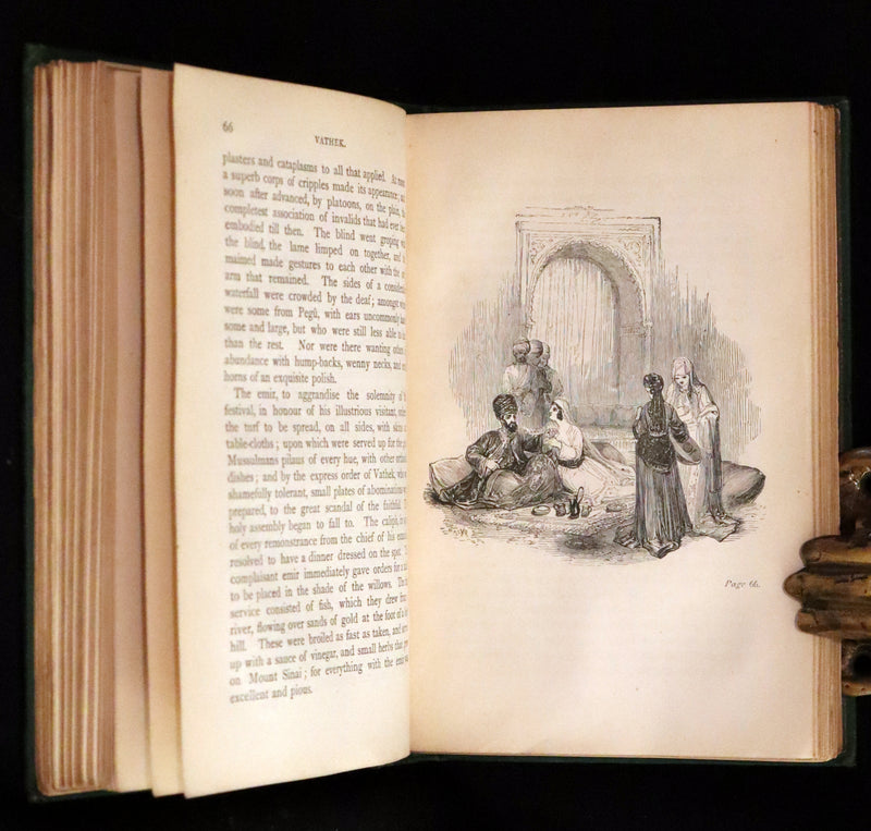 1868 Rare Gothic Book - Vathek, an Arabian Tale by William Thomas Beckford. Illustrated.