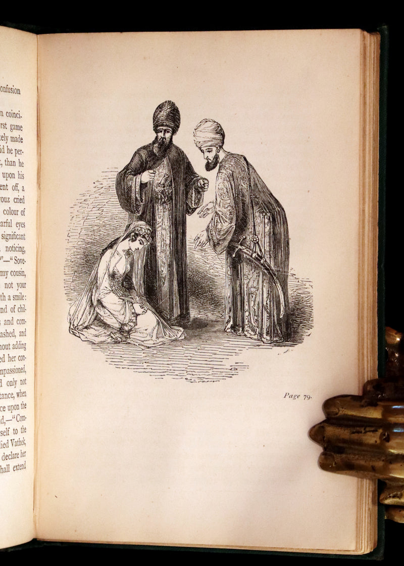 1868 Rare Gothic Book - Vathek, an Arabian Tale by William Thomas Beckford. Illustrated.