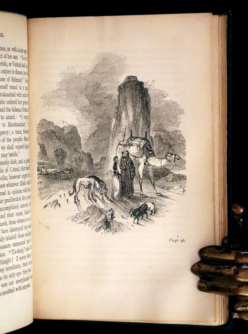 1868 Rare Gothic Book - Vathek, an Arabian Tale by William Thomas Beckford. Illustrated.