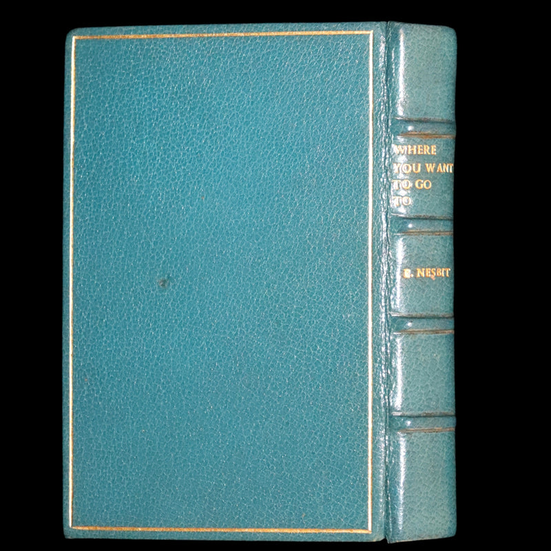 1993 Rare Book beautifully bound by Bayntun - Whereyouwantogoto and Other Unlikely Tales by E. Nesbitt. Illustrated.