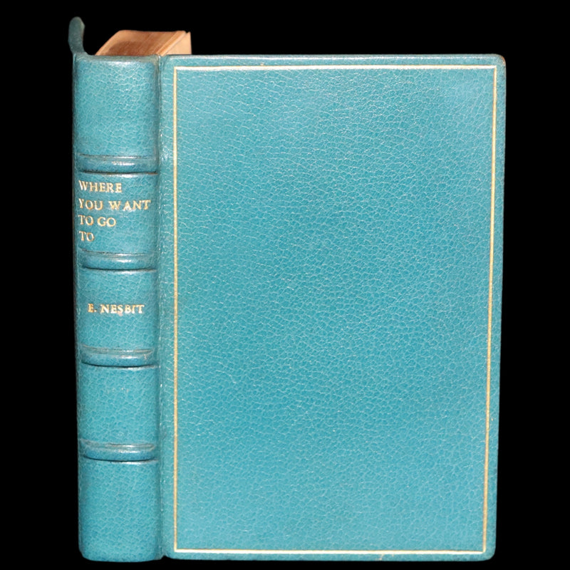 1993 Rare Book beautifully bound by Bayntun - Whereyouwantogoto and Other Unlikely Tales by E. Nesbitt. Illustrated.