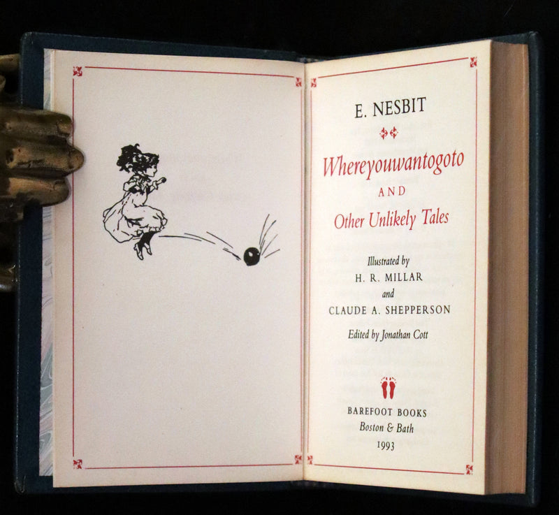 1993 Rare Book beautifully bound by Bayntun - Whereyouwantogoto and Other Unlikely Tales by E. Nesbitt. Illustrated.