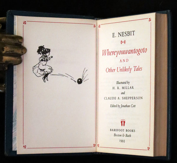 1993 Rare Book beautifully bound by Bayntun - Whereyouwantogoto and Other Unlikely Tales by E. Nesbitt. Illustrated.