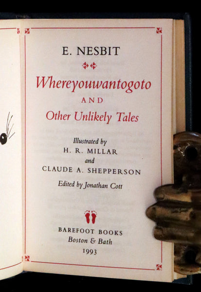 1993 Rare Book beautifully bound by Bayntun - Whereyouwantogoto and Other Unlikely Tales by E. Nesbitt. Illustrated.